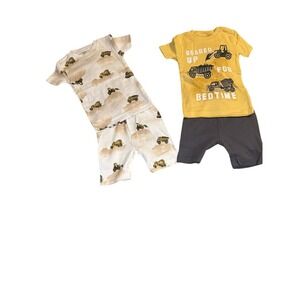 Carters‎ Bedtime 18M 2-Piece Pajama Set Trucks Cars Construction Kids Clothes